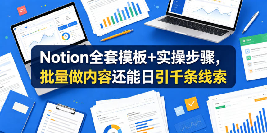 Notion全套模板+实操步骤，批量做内容还能日引千条线索【原创双语字幕】
